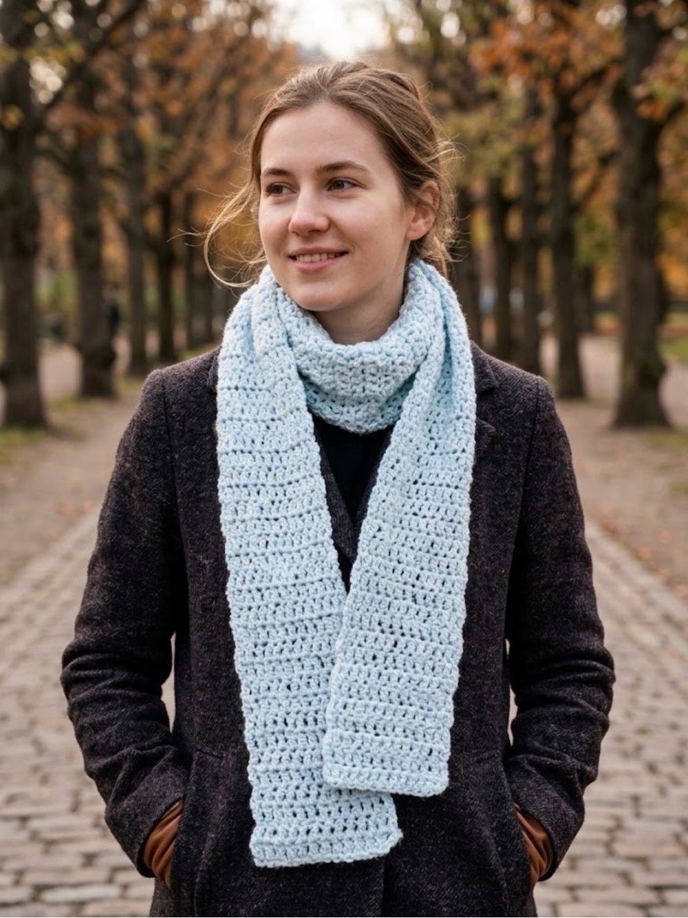 Soft Baby Blue Scarf